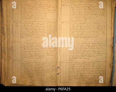 95 Šeduvos RKB 1840-1847 krikšto metrikų knyga 143 Stockfoto