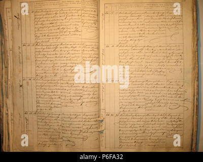 95 Šeduvos RKB 1840-1847 krikšto metrikų knyga 153 Stockfoto