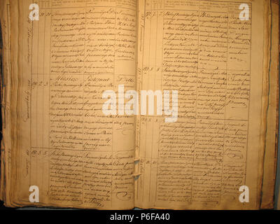 95 Šeduvos RKB 1840-1847 krikšto metrikų knyga 168 Stockfoto