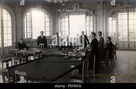 Barcelona. Gran Casino de la Rabassada. Salón de San Blas. Año 1912. Stockfoto