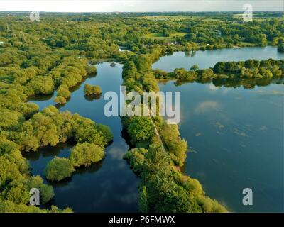 Luftbild von einem Naturreservat in der Nähe von Birmingham, England Stockfoto