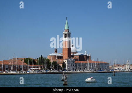 Kirche von San Giorgio Maggiore auf der Insel. Eine der wichtigsten Sehenswürdigkeiten von Venedig, Italien Stockfoto