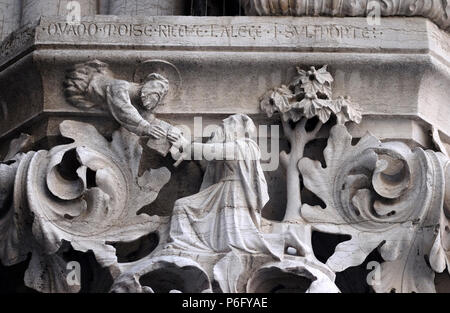 Mittelalterliche Entlastung vom Dogenpalast, Markusplatz, Venedig, Italien, UNESCO Weltkulturerbe Stockfoto