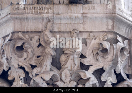 Mittelalterliche Entlastung vom Dogenpalast, Markusplatz, Venedig, Italien, UNESCO Weltkulturerbe Stockfoto