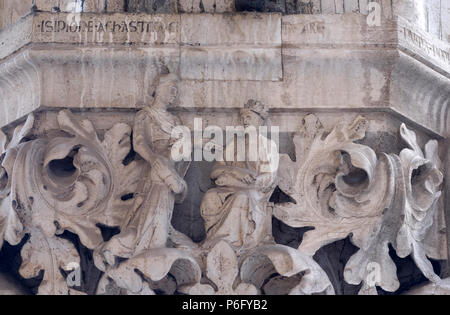 Mittelalterliche Entlastung vom Dogenpalast, Markusplatz, Venedig, Italien, UNESCO Weltkulturerbe Stockfoto