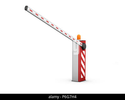 3D-Darstellung der Barriere Tor automatische System für Sicherheit Stockfoto