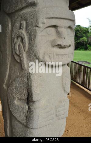 Alto de Las Piedras in ISNOS - Archäologischer Park von San Agustin. Departement Huila. Kolumbien. Stockfoto