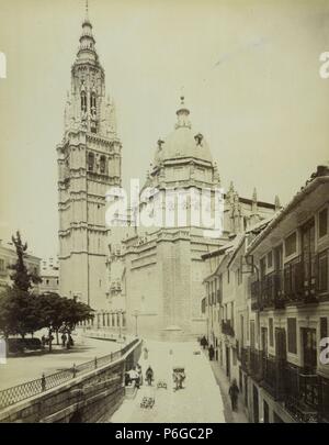 Catedral de Toledo, Fachada principal desde el Sur. Stockfoto