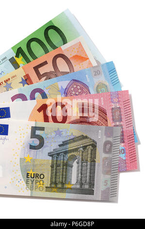 Verschiedene Euro Stockfoto