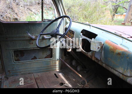 Verlassenes auto Zion National Park Stockfoto