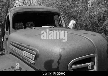 Verlassenes auto Zion National Park Stockfoto