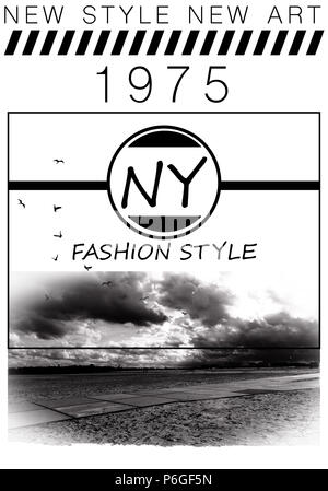 New York Abbildung: Foto drucken Museum, Typografie, t-shirt Grafiken Stockfoto