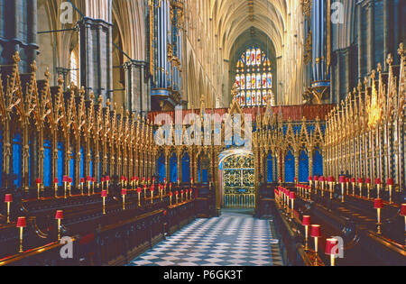 Chor, Westminster Abbey, London, England Stockfoto