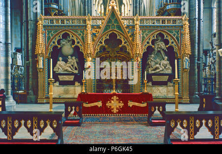 Chorschranke, Westminster Abbey, London, England Stockfoto