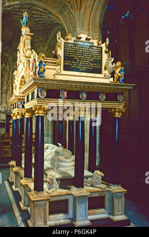 Queen Elizabeth I Grab, Westminster Abbey, London, England Stockfoto