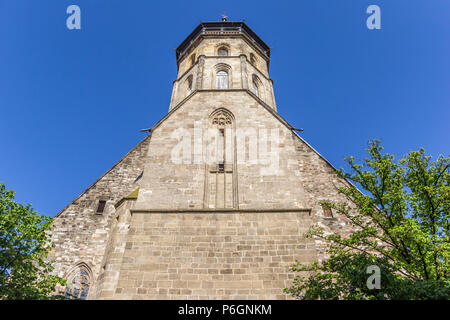 Turm der Blasius Kirche in der historischen Stadt Hann. Muenden, Deutschland Stockfoto