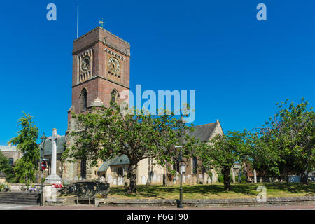 Marienkirche in der malerischen Marktstadt Petworth, West Sussex, Großbritannien Stockfoto