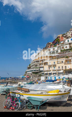 Positano an der Amalfiküste, South West Italien Stockfoto