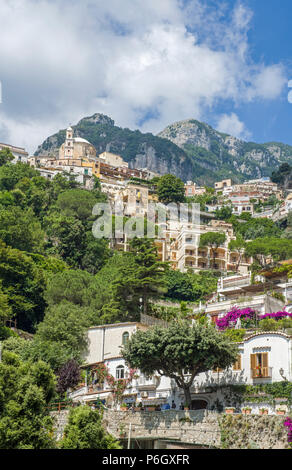 Positano an der Amalfiküste, South West Italien Stockfoto