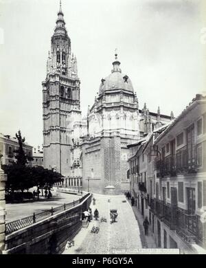 Catedral de Toledo, Fachada principal desde el Sur. Stockfoto