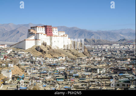 Shigatse Dzong (samdruptse Dzong), Shigatse, Tibet Stockfoto