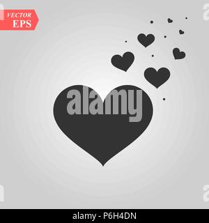 Liebe Herzen, eine Sammlung der Liebe herzen Vektor. Stock Vektor