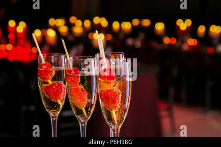 Wein Cocktail am Gala Dinner Bankett Veranstaltung willkommen Stockfoto