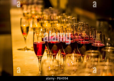 Wein Cocktail am Gala Dinner Bankett Veranstaltung willkommen Stockfoto