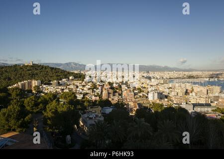 Barrio de El Terreno y Puerto de Palma, Distrito de Poniente, Palma de Mallorca, Balearen, Spanien, Europa. Stockfoto