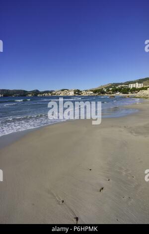 Paguera, Playa La Romana, Calvia, Mallorca, Balearen, Spanien. Stockfoto