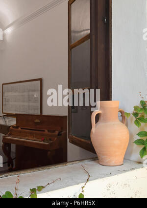 Die Aussicht vom Kloster Garten in Zelle 4 im Kloster auf Mallorca, wo Frederic Chopin und George Sand in 1838-39 verbrachte Zeit Stockfoto