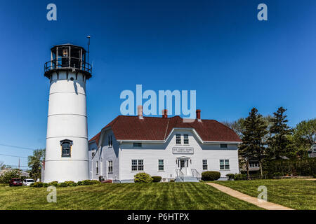 Chatham US Coast Guard Station, der Heimat der berühmten Tanker 1952 Rettungs- und Chatham Licht Stockfoto