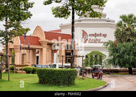 Siem Reap, Kambodscha - 19.November 2017: Eintritt in Angkor National Museum. Es ist die Sammlung der Khmer Artefakte gewidmet, auch bietet Informationen ab Stockfoto