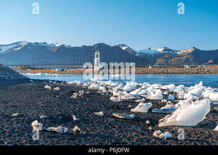Diamond Beach in Island Stockfoto