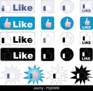 Wie Logo Sammlung isoliert Stock Vektor