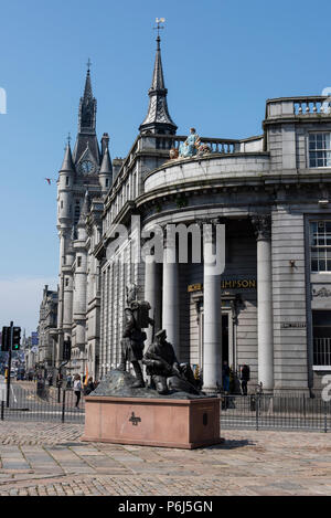 Vereinigtes Königreich, Schottland, Aberdeen, historische Altstadt von Aberdeen. Die Old Town House, der ursprünglichen Heimat der lokalen Regierung des Burgh, c 1789. Stockfoto