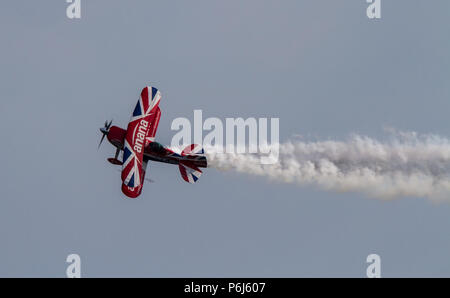 Pitts S2 Bi-Plane in einem Air Display Stockfoto