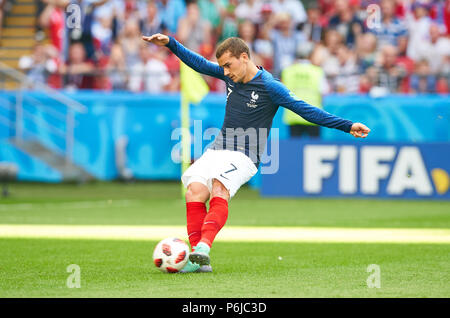 Kasan, Russland. 30 Jun, 2018. Argentinien - Frankreich, Fußball, Kasan, 30. Juni 2018 Antoine GRIEZMANN, FRA 7 schießen Ziel für 0-1, Strafe, Argentinien - Frankreich FIFA WM 2018 Russland, am Besten von 16, Saison 2018/2019, 30. Juni 2018 Stadion K a z a n - A r e n a in Kasan, Russland. © Peter Schatz/Alamy leben Nachrichten Stockfoto