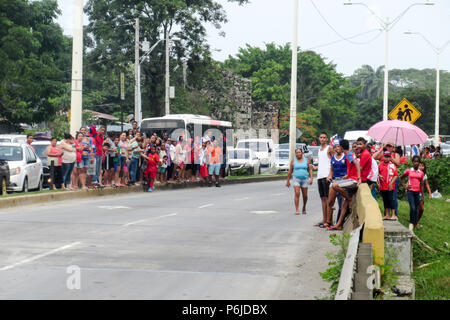 Panama City, Panama - May 30, 2018: Panama begrüßt seine Fußball-Nationalmannschaft nach der Teilnahme an der FIFA Fußball-Weltmeisterschaft 2018 Credit: Mabelin Santos/Alamy leben Nachrichten Stockfoto