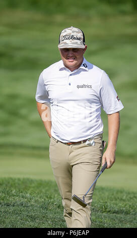 Potomac, MD, USA. 30. Juni, 2018. Zac Blair während der dritten Runde der Quicken Loans Nationalen an TPC Potomac in Potomac, MD. Justin Cooper/CSM/Alamy leben Nachrichten Stockfoto