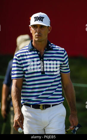 Potomac, MD, USA. 30. Juni, 2018. Billy Horschel während der dritten Runde der Quicken Loans Nationalen an TPC Potomac in Potomac, MD. Justin Cooper/CSM/Alamy leben Nachrichten Stockfoto