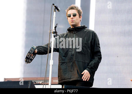 Glasgow, UK. 30. Juni 2018. Liam Gallagher Schlagzeilen der Hauptbühne am TRNSMT Festival 2018, Glasgow Green, Glasgowl 30/06/2018 © Gary Mather/Alamy leben Nachrichten Stockfoto