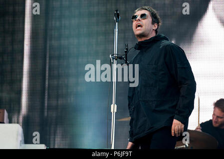 Glasgow, UK. 30. Juni 2018. Liam Gallagher Schlagzeilen der Hauptbühne am TRNSMT Festival 2018, Glasgow Green, Glasgowl 30/06/2018 © Gary Mather/Alamy leben Nachrichten Stockfoto