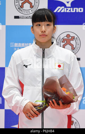 Takasaki Arena, Gunma, Japan. 30. Juni, 2018. Hiromi Takagi (JPN), 30. Juni 2018 - Trampolin: der Japanischen Welt Trampolin Meisterschaft Studien in Takasaki Arena, Gunma, Japan. Credit: MATSUO. K/LBA SPORT/Alamy leben Nachrichten Stockfoto