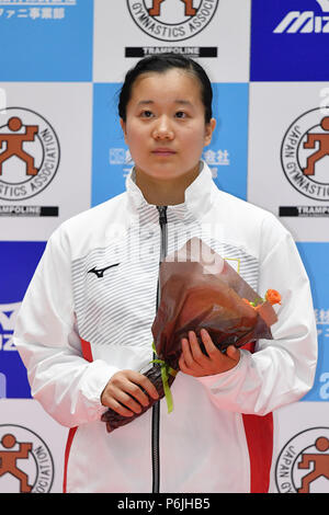 Takasaki Arena, Gunma, Japan. 30. Juni, 2018. Chiho Matsubara (JPN), 30. Juni 2018 - Trampolin: der Japanischen Welt Trampolin Meisterschaft Studien in Takasaki Arena, Gunma, Japan. Credit: MATSUO. K/LBA SPORT/Alamy leben Nachrichten Stockfoto