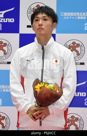 Takasaki Arena, Gunma, Japan. 30. Juni, 2018. Masaki Ito (JPN), 30. Juni 2018 - Trampolin: der Japanischen Welt Trampolin Meisterschaft Studien in Takasaki Arena, Gunma, Japan. Credit: MATSUO. K/LBA SPORT/Alamy leben Nachrichten Stockfoto