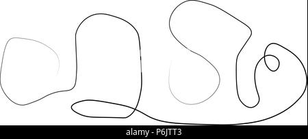 Clown Fisch eine Zeile. Vector Illustration. Isoliert weißer Hintergrund. Stock Vektor