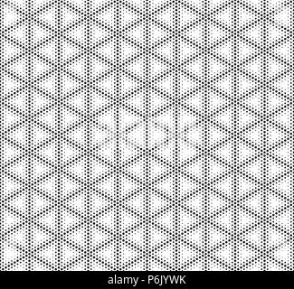 Die nahtlose Vektor Halbton Hintergrund. mit schwarzen Kreisen gefüllt. Stock Vektor