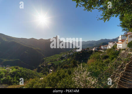 Tejeda, idyllischen Dorf in den Bergen von Gran Canaria, Kanarische Inseln, Spanien Stockfoto