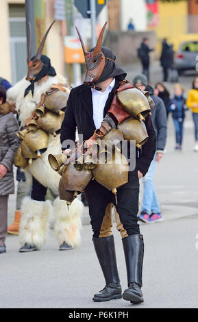 Sardinien Festival, Männer, verkleidet als Boes und Merdules, Ottana, Sardinien Stockfoto